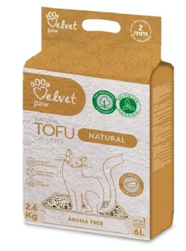 Podstielka pre mačky Velvet Paw Tofu natural 6L
