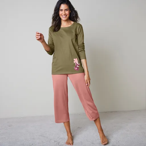 7/8 pyžamové široké nohavice