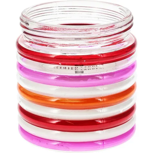 Repelentná sviečka Citronella Stripes, 780 g, 11 v 12 cm, červená