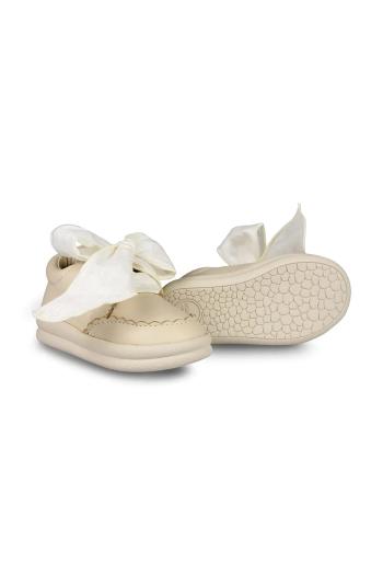 Detské kožené tenisky Donsje Brookli Sneakers béžová farba, 1501300