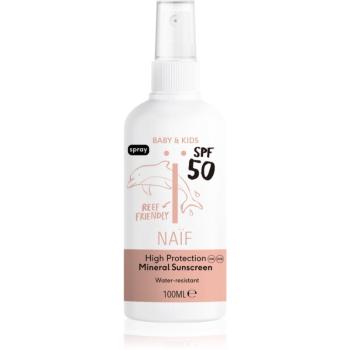 Naif Baby & Kids Mineral Sunscreen SPF 50 sprej na opaľovanie pre deti od narodenia 100 ml