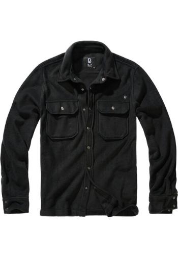 Brandit Jeff Fleece Shirt Long Sleeve black - M