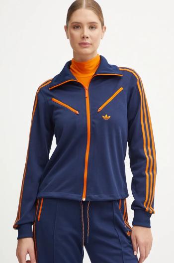 Mikina adidas Originals Montreal Tracktop dámska, tmavomodrá farba, s nášivkou, JL9630