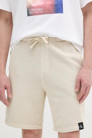 Bavlnené šortky Calvin Klein Jeans pánske, béžová farba, J30J327248