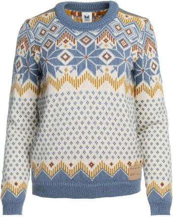 Dale of Norway Vilja Womens Knit Sweater Off White/Blue Shadow/Mustard XS Pulóver