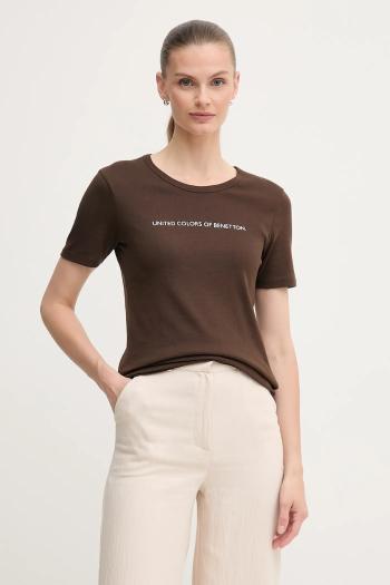 Bavlnené tričko United Colors of Benetton dámske, červená farba, 3GA2E16A2