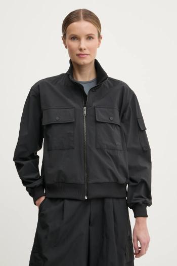 Bunda adidas Originals Essential dámska, čierna farba, prechodná, JD4792