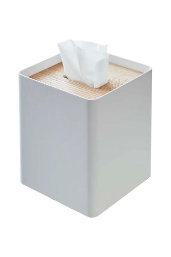 Nádoba na hygienické vreckovky Yamazaki Rin 13 x 15,5 cm biela farba