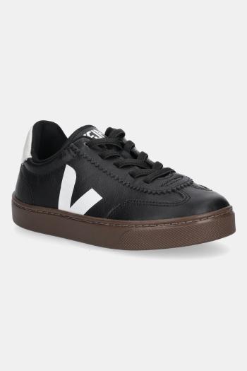 Detské kožené tenisky Veja Small Volley čierna farba, SY2021015