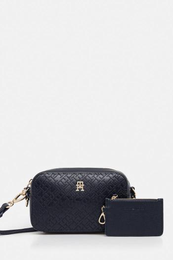 Kabelka Tommy Hilfiger tmavomodrá farba, AW0AW17221