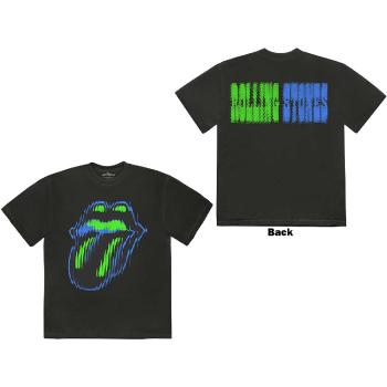 The Rolling Stones tričko Distorted Tongue Čierna XXL