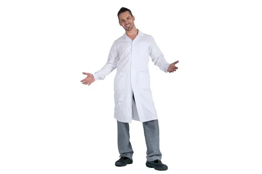 FERN plášť dl. rukáv pánsky biely 48