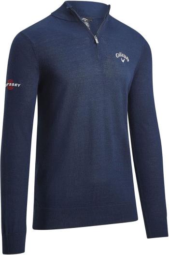 Callaway 1/4 Blended Merino Navy Blue M Sveter