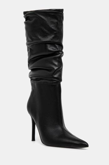 Vysoké čižmy Steve Madden Schmooze dámske, čierna farba, na vysokom podpätku, SM11003453