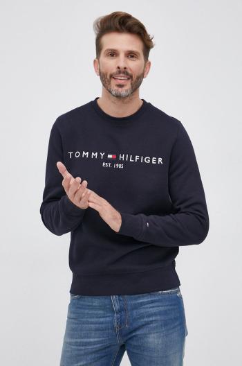 Mikina Tommy Hilfiger pánska,tmavomodrá farba,s nášivkou,MW0MW11596