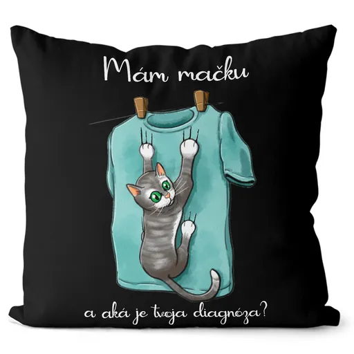 Vankúš Mám mačku (Velikost: 40 x 40 cm)