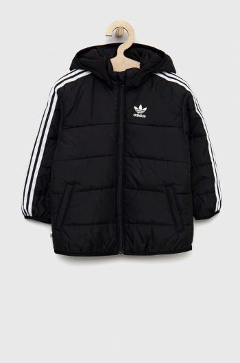 Detská bunda adidas Originals čierna farba,