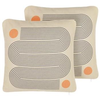 BELIANI, Sada 2 vankúšov s geometrickým vzorom 45 x 45 cm viacfarebná CALIBRACHOA, 307623 (beliani_307623)