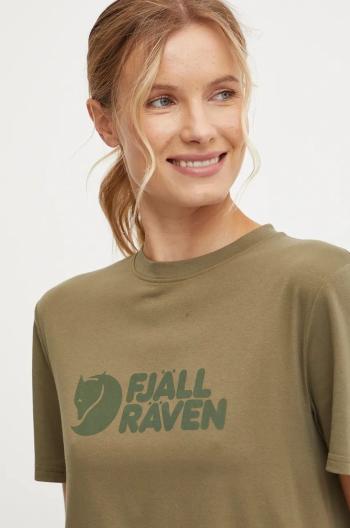 Tričko Fjallraven Fjällräven Logo Tee W dámske, zelená farba, F87146.620