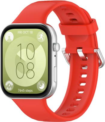 4wrist Silikonový řemínek pro Huawei Fit 3 - Red