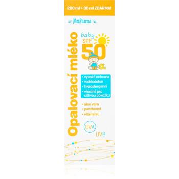 MedPharma Opalovacie mlieko SPF50 Baby ochranné opaľovacie mlieko pre deti 230 ml