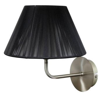 Nástenná lampa čierna 1xE14 matný nikel EMON