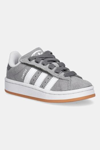 Detské semišové tenisky adidas Originals CAMPUS 00s šedá farba, JQ6384