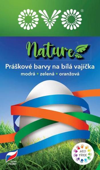 Farby na veľkonočné vajíčka OVO nature MODRÁ, ZELENÁ, ORANŽOVÁ