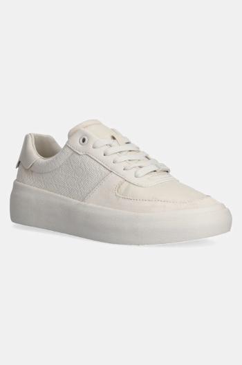 Tenisky Calvin Klein VULC LACE UP - MONO béžová farba, HW0HW02293