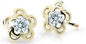 Cutie Jewellery Pôvabné zlaté detské náušnice C2204-30-X-1 biela