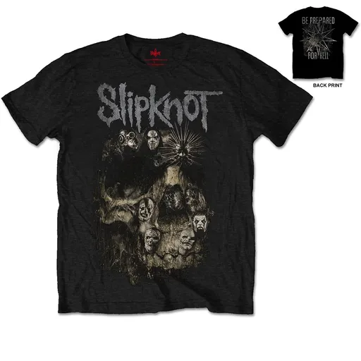 Slipknot tričko Skull Group Čierna XL