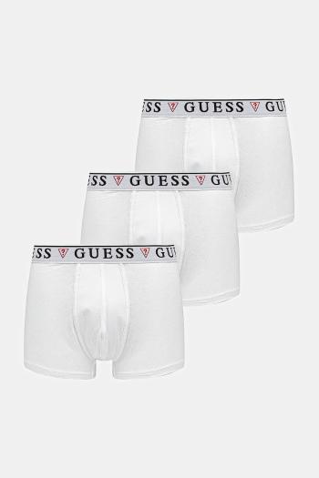 Boxerky Guess 3-pak pánske, biela farba