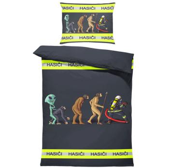 Obliečky Evolúcia – hasiči (Rozmer: 1x150/200 + 1x60/50)