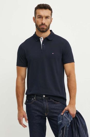 Polo tričko Tommy Hilfiger pánske, tmavomodrá farba, jednofarebné, MW0MW34753