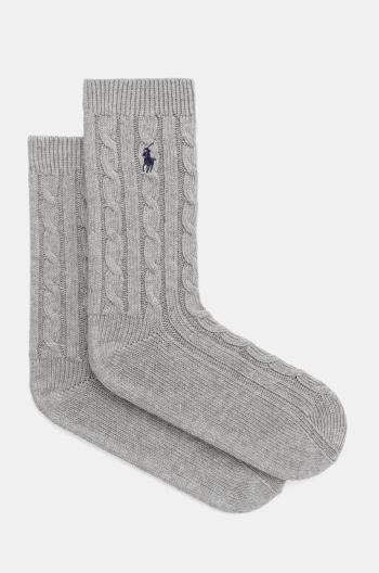 Ponožky Polo Ralph Lauren dámske, šedá farba, 455955244