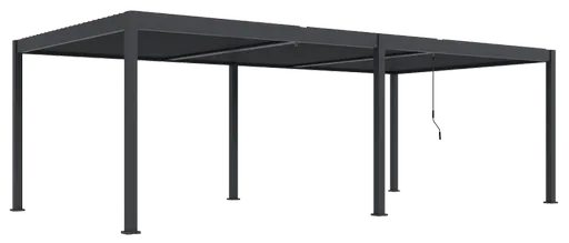 ArtRoja Bioklimatická hliníková pergola INTRO DUO voľne stojaca | antracit 8 x 4 m