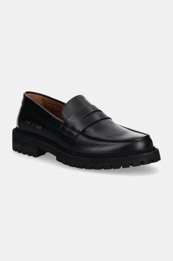 Kožené mokasíny Common Projects Loafer with Tread Sole pánske, čierna farba, 2449