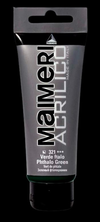 MAIMERI ACRILICO - Akrylové farby 321 - phthalo green, 0,2 L
