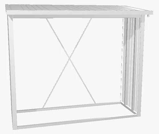 Biohort Viacúčelový sklad krbového dreva BIOHORT drevník WoodStock 229 x 102 (strieborná metalíza)