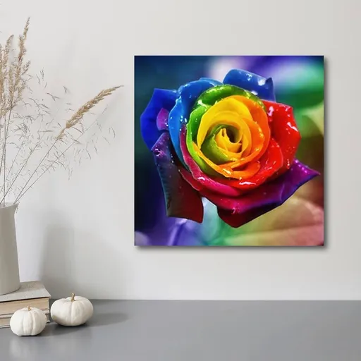 Weltbild Diamantové malování Duhová růže