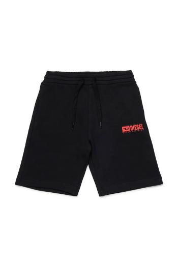 Detské bavlnené šortky Diesel PBASESHORT SHORTS čierna farba, J02236