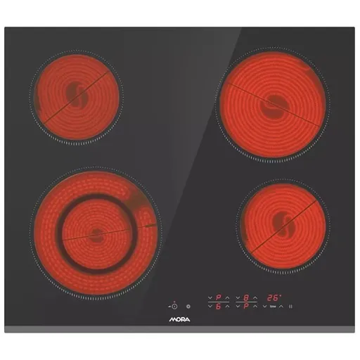 Mora sklokeramická varná doska čierna VDST 652 FF