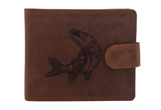 Pánska peňaženka MERCUCIO svetlohnedá vzor 52 šťuka 2911906