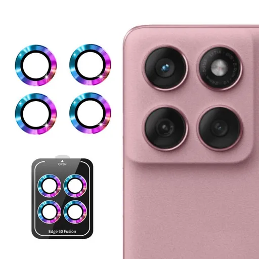 ENKAY ALU Sklo pre fotoaparát Motorola Edge 60 / Edge 60 Fusion COLORFUL