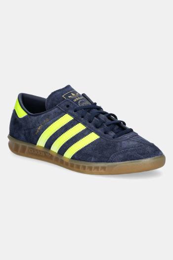 Kožené tenisky adidas Originals Hamburg tmavomodrá farba, JS0678