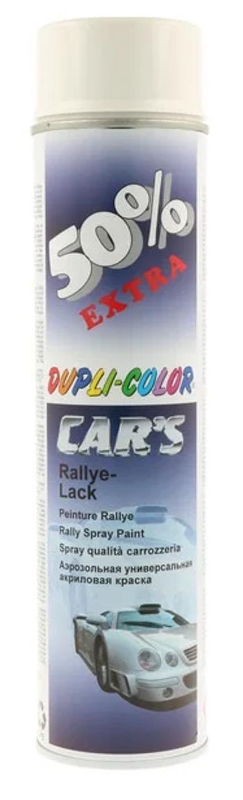 CAR´S RALLY PAINT - Nitro-kombinačná farba v spreji na auto biela lesklá 0,6 L