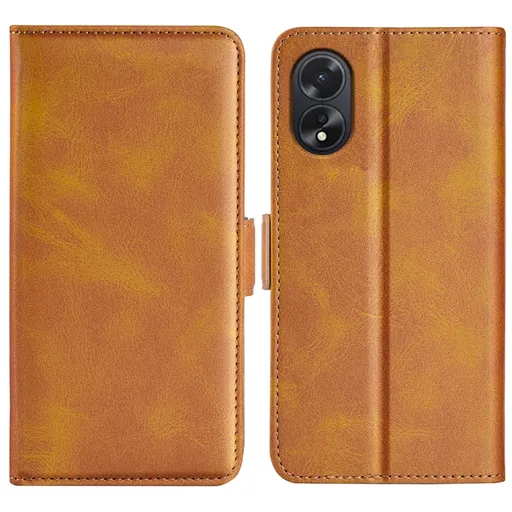 SIDE Peňaženkové puzdro pre Oppo A38 svetlohnedé