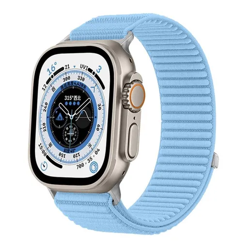 xDfind NYLON Vymeniteľný remienok pre Apple Watch 38 / 40 / 41 / Apple Watch 10 / 11 42mm svetlomodrý