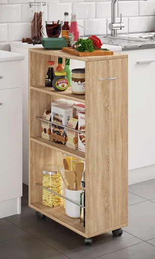 VCM Kuchyňský vozík Tusal, dub sonoma