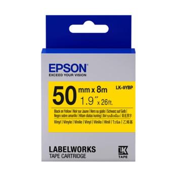 Epson LabelWorks LK-9YBVN C53S659004 50mm x 7m, čierna tlač / žltý podklad, vinylová, originálna páska